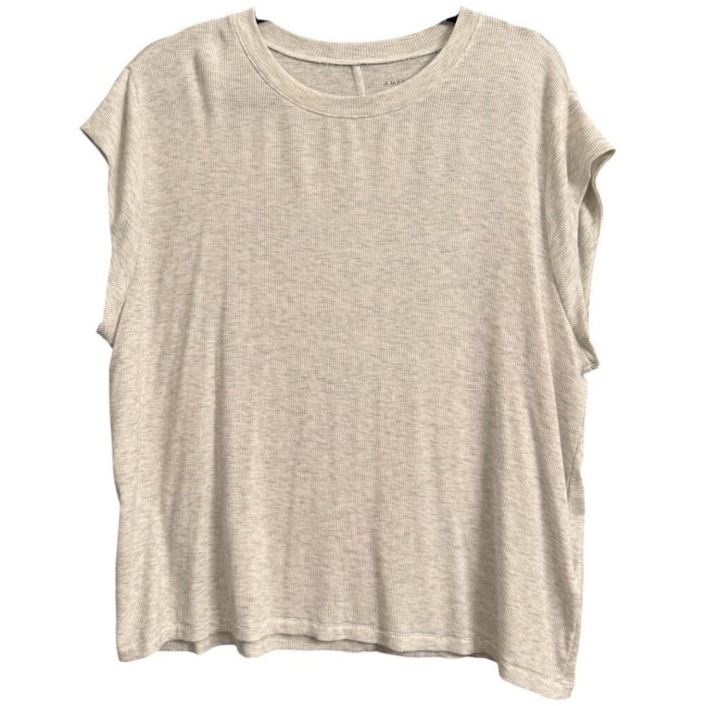 American Eagle Outfitters Beige Muscle Tee